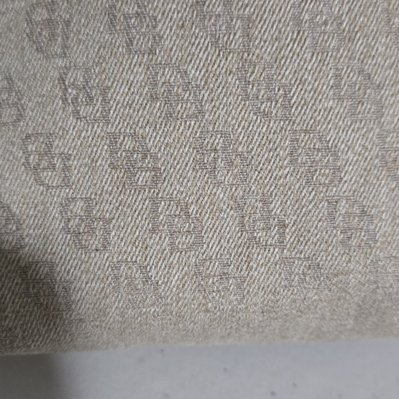 Dooney and Borke Mini Canvas Beige Monogram Leather Pull Pouch - Picture 7 of 12